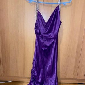 Women Mini Dress Purple
